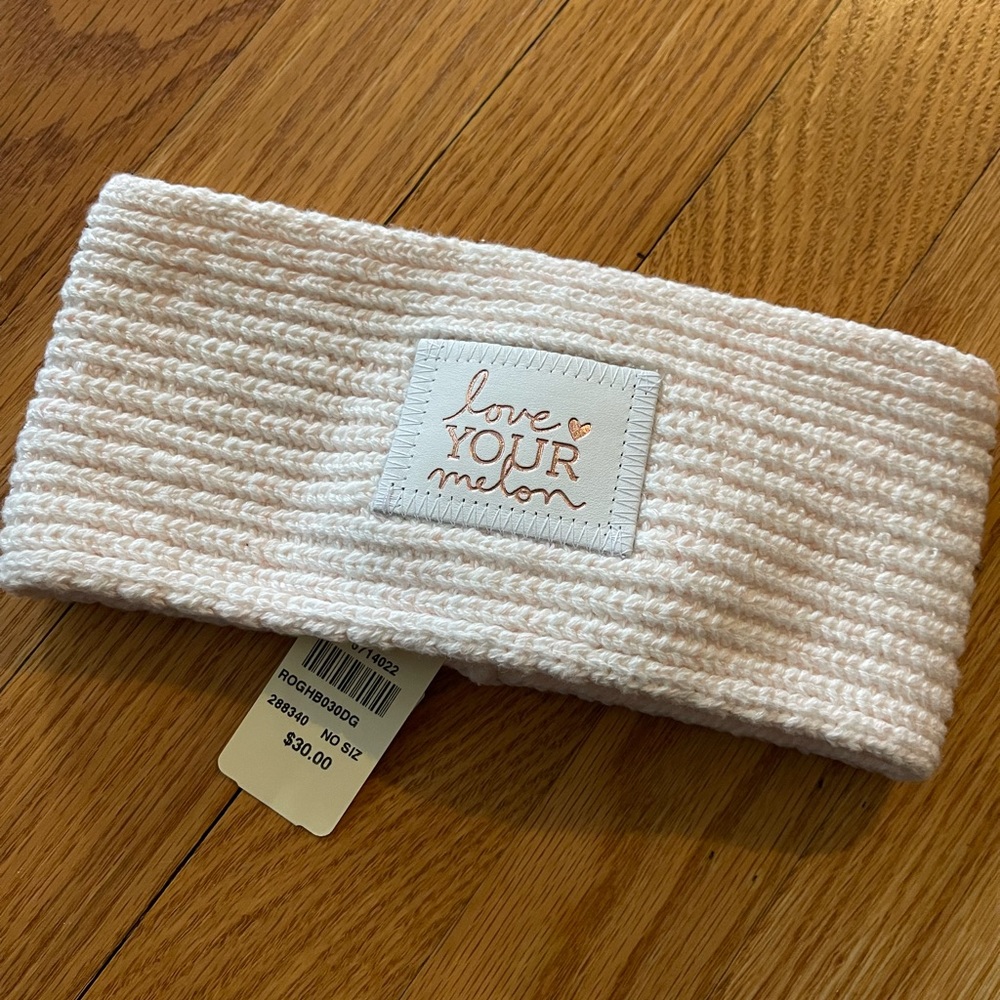 Love Your Melon cotton knit headband, light pink